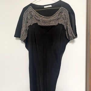 Silk mixed media tunic